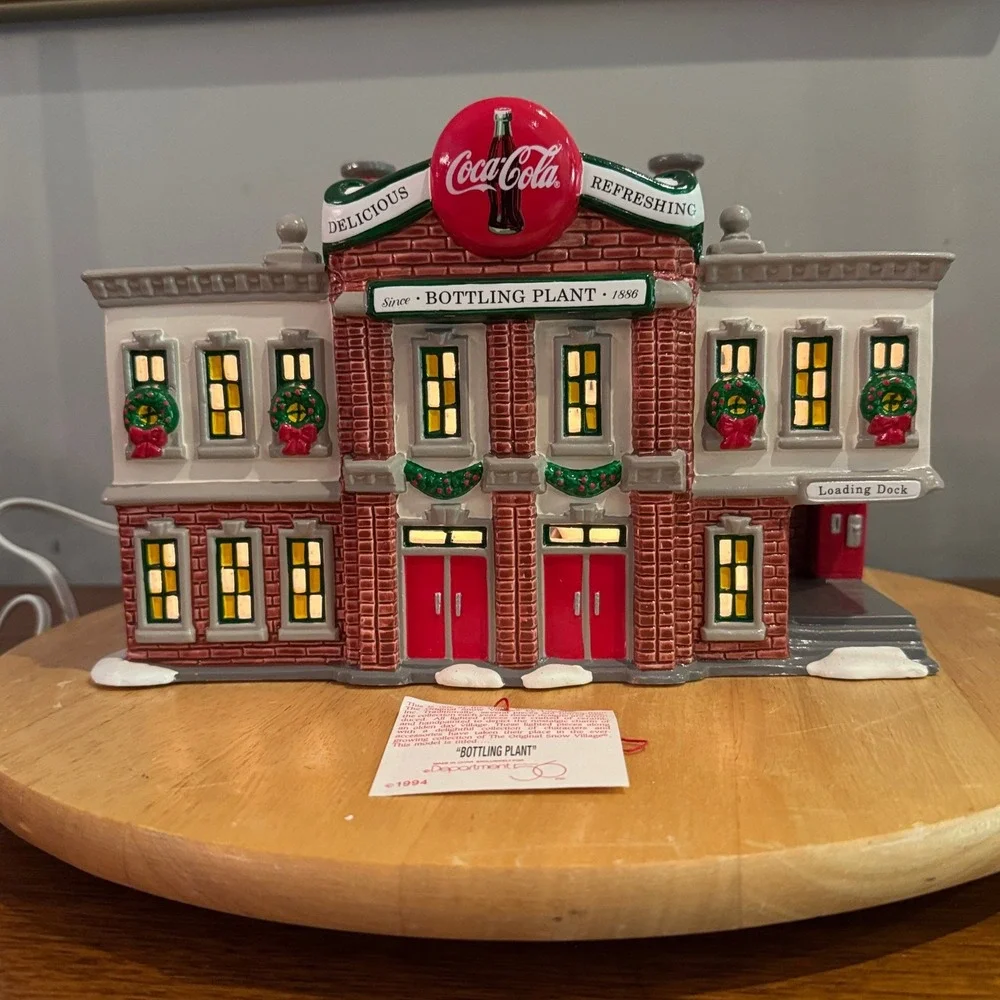 Department 56 Coca-Cola Bottling Plant 5469-0 Dept. 56 Snow Village 1994 w/ Box